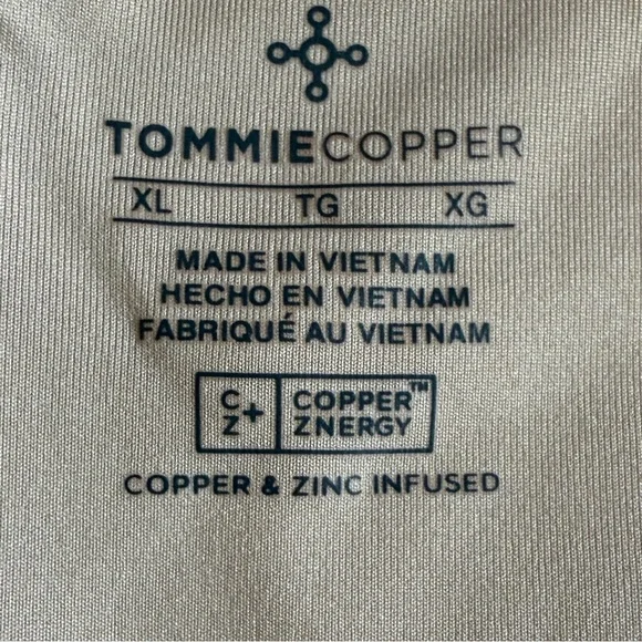 Tommie Copper Beige Zip-Front Sports Bra Size XL